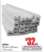 Lintels (75mm x 105mm x 1.2m)-Each