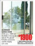 Aluminium Sliding Door 2100mm x 1800mm