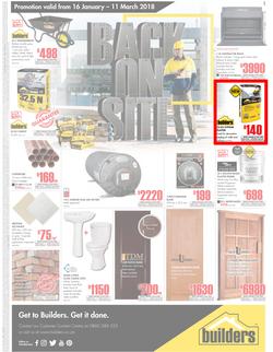 Builders KZN : Back On Site (16 Jan - 11 March 2018), page 1