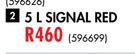 Fired Earth Gloss Enamel Signal Red-5Ltr