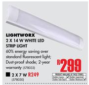 Lightworx 2 x 7W White LED Strip Light