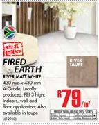 Fired Earth River Matt White-Per Sqm