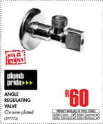 Plumb Pride Angle Regulating Valve