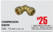 Compression Elbow CXC, 15mm
