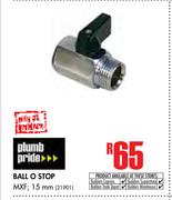 Plumb Pride Ball O Stop MXF, 15mm