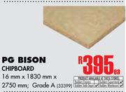 PG Bison Chipboard 16mm x 1830mm x 2750mm-Each