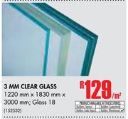 3MM Clear Glass-Per Sqm