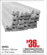 Lntels (75mm x 105mm x 1.2m)-Each