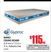 Gyproc Rhino Ceiling Board 6.4mm x 1.2m x 3m-Each