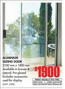 Aluminium Sliding Door 2100mm x 1800mm