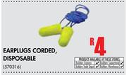 Earplugs Corded/Disposable