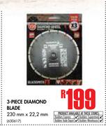 3-Piece Diamond Blade (230mm x 22.2mm)