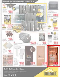 Builders Mpumalanga : Back On Site (16 Jan - 11 March 2018)), page 1