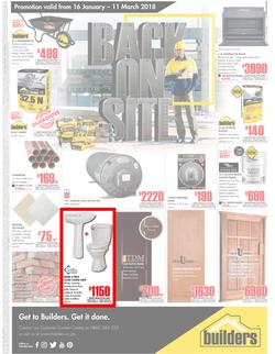 Builders Mpumalanga : Back On Site (16 Jan - 11 March 2018)), page 1