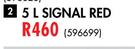 Fired Earth Gloss Enamel Signal Red-5Ltr