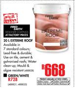 Fired Earth Extreme Roof Green/White-20Ltr