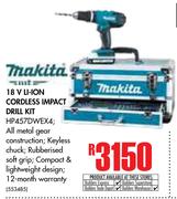 Makita 18V Li-Ion Cordless Impact Drill Kit HP457DWEX4