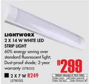 Light Worx 2 x 14W White LED Strip Light