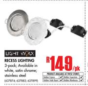 Light Worx Recess Lighting-Per Pack