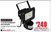 Light Worx 10W LED Floodlight With Sensor