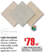 Ceramic Industries Caro Tile Range-Per Sqm