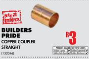 Builders Pride Copper Coupler Straight