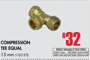 Compression Tee Equal 15mm