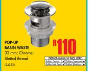 Pop Up Basin Waste-32mm