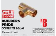 Builders Pride Copper Tee Equal 15mm