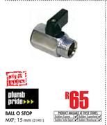 Plumb Pride Ball O Stop MXF, 15mm