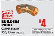Builders Pride Copper Elbow 90D, 15mm