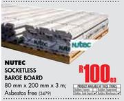 Nutec Socketless Barge Board-80mm x 200mm x 3m Each