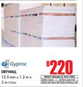 Gyproc Drywall-12.5mm x 1.2m x 3m