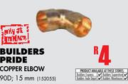 Builders Pride Copper Elbow 90D, 15mm