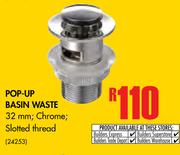 Pop Up Basin Waste