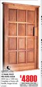 Swartland 12 Panel Pivot Pre Hung Door-2032mm x 1200mm