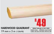 Hardwood Quadrant-19mm x 3m