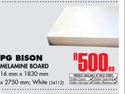PG Bison Melamine Board White-16mm x 1830mm x 2750mm Each