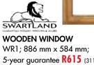 Swartland Wooden Window WR1-886mm x 584mm