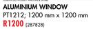Swartland Aluminium Window PT1212-1200mm x 1200mm