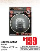 Diamond 3 Piece Blade-230mm x 22.2mm