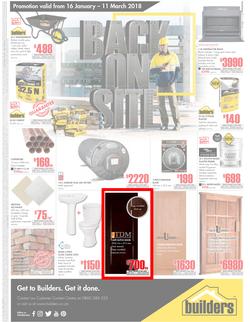 Builders Polokwane : Back On Site (16 Jan - 11 March 2018), page 1