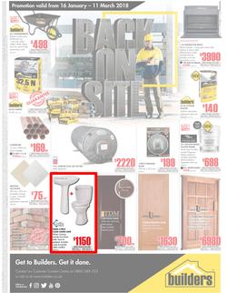 Builders Polokwane : Back On Site (16 Jan - 11 March 2018), page 1