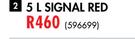 Fired Earth 5Ltr Signal Red Gloss Enamel