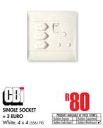 CBI Single Socket + 3 Euro