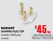 Radiant Snapper Plug Top-Per pack