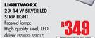 Light Worx 2 x 14W Silver LED Strip Light
