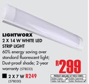 Light Worx 2 x 14W White LED Strip Light