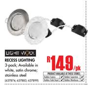 Light Worx Recess Lighting-Per Pack