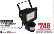 Light Worx 20W LED Floodlight With Sensor
